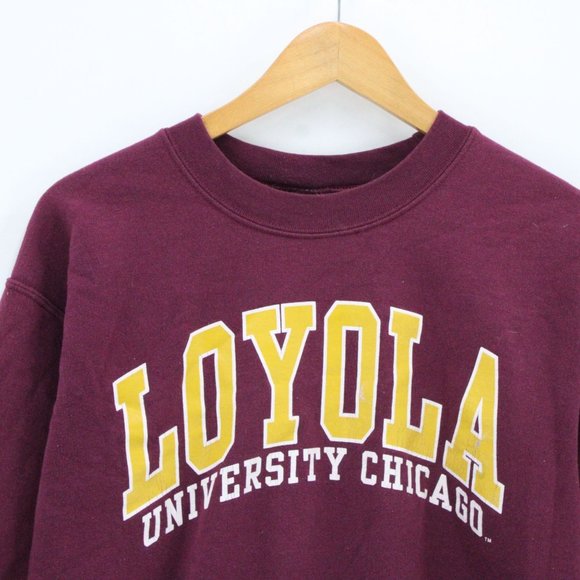 Vintage Gildan Sweatshirt Womens Red Pullover Loyola University Chicago Small S - Picture 3 of 9